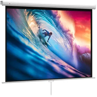 Ecran De Projection 171 X 128 Cm 84 Pouces 4:3 4k, Réglage En Hauteur, Mur Et Plafond, Blanc
