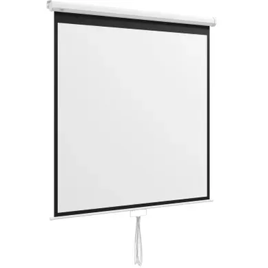 Ecran De Projection 152 X 152 Cm 85 Pouces 1:1 HD 4k A Enrouleur Mural/plafond Blanc