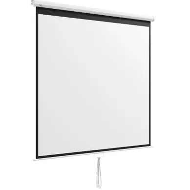 Ecran De Projection 178 X 178 Cm 99 Pouces 1:1 4k, Réglage Hauteur, Fixation Mur/plafond, Blanc