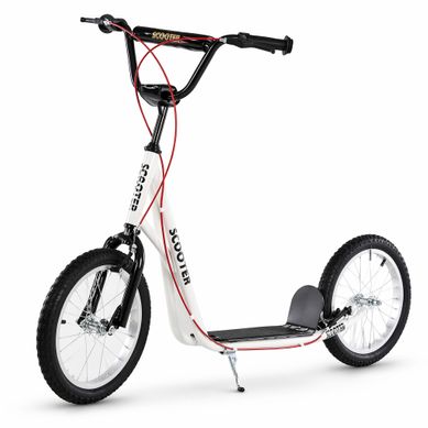Trottinette Enfant Blanche 139 X 58 X 90-96 Cm à Guidon Réglable Trottinette Enfant Blanche 139 X 58 X 90-96 Cm à Guidon Réglable