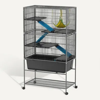 Cage Petits Rongeurs Gris Foncé 5 Niveaux Avec Portes Et Roulettes Cage Petits Rongeurs Gris Foncé 5 Niveaux Avec Portes Et Roulettes