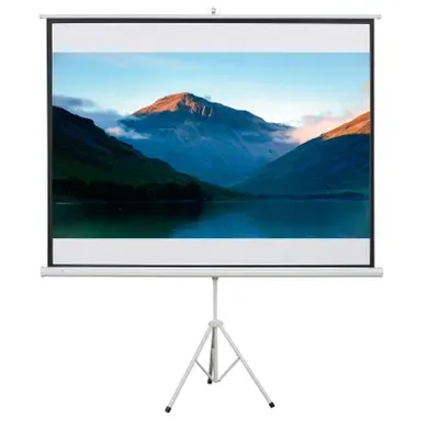 écran De Projection 100 Pouces 4:3 Pliable Avec Structure Métal, Cinéma Et Présentation, Blanc
