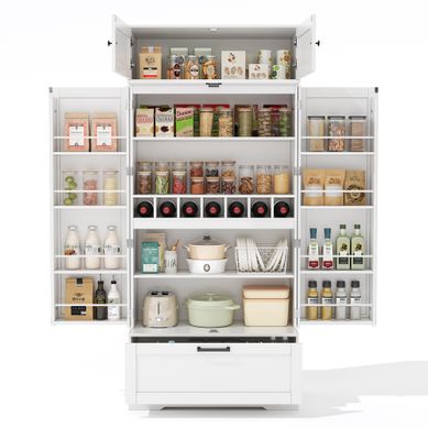 Meuble De Rangement Cuisine 80x40x180 Cm Avec Structure En Mdf Blanc Meuble De Rangement Cuisine 80x40x180 Cm Avec Structure En Mdf Blanc