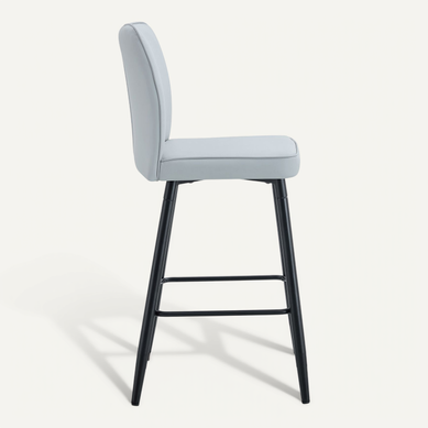 Tabouret De Bar Gris Clair Et Noir Avec Dossier Ergonomique Tabouret De Bar Gris Clair Et Noir Avec Dossier Ergonomique