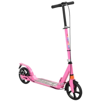 Trottinette Pliable Rose 94 X 36 Cm, Guidon Réglable 88-103 Cm Pour Enfants
