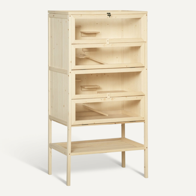 Cage Pour Petit Animal Aspect Bois Naturel 60 X 40 X 120 Cm Sur 5 Niveaux Cage Pour Petit Animal Aspect Bois Naturel 60 X 40 X 120 Cm Sur 5 Niveaux
