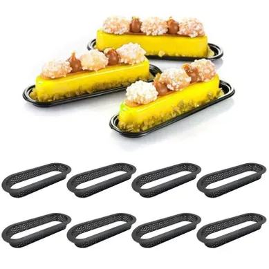 8 Formes Ovales Pour Tartes, Non Adhésives Et Résistantes à La Chaleur, Idéal Pour Pâtisserie 8 Formes Ovales Pour Tartes, Non Adhésives Et Résistantes à La Chaleur, Idéal Pour Pâtisserie
