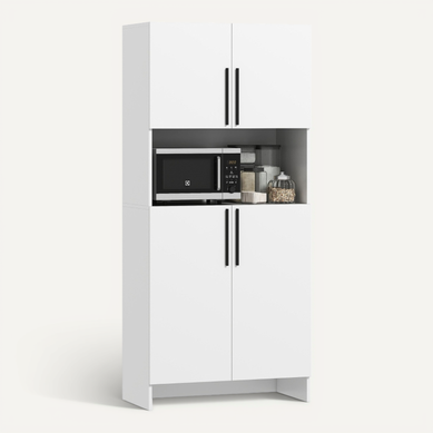 buffet de cuisine 79 X 40 X 175 Cm Avec Structure En Panneau De Particules Blanc buffet de cuisine 79 X 40 X 175 Cm Avec Structure En Panneau De Particules Blanc