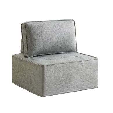 Fauteuil Modulaire Gris Compact en Tissu Respirant – Assise Confortable et Configuration Flexible Fauteuil Modulaire Gris Compact en Tissu Respirant – Assise Confortable et Configuration Flexible