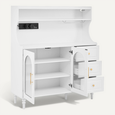 Buffet De Cuisine 120 Cm Avec étagères Réglables Et Tiroirs Blanc Buffet De Cuisine 120 Cm Avec étagères Réglables Et Tiroirs Blanc