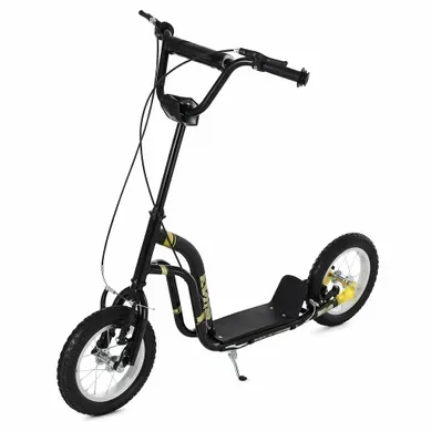 Trottinette Enfant Noire 120 X 58 X 85-95 Cm Avec Guidon Réglable Pour Ville Trottinette Enfant Noire 120 X 58 X 85-95 Cm Avec Guidon Réglable Pour Ville