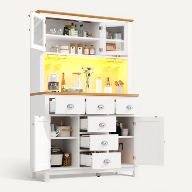 buffet de cuisine 104x40x180 Cm Avec Structure En Mdf Finition Blanche buffet de cuisine 104x40x180 Cm Avec Structure En Mdf Finition Blanche
