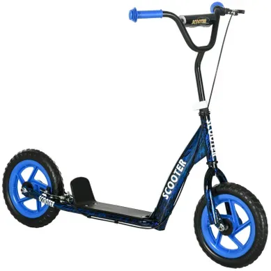 Trottinette Enfant Bleue 118 X 52 Cm Hauteur Réglable 80-88 Cm Pour Déplacements
