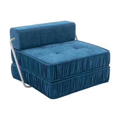 Canapé-lit Pliable Bleu 186 X 93 Cm Pour Petit Espace Canapé-lit Pliable Bleu 186 X 93 Cm Pour Petit Espace