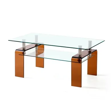 Table Basse En Verre Transparent 100 X 55 Cm Pour Salon Table Basse En Verre Transparent 100 X 55 Cm Pour Salon