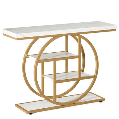 Console Industrielle 105 Cm à 4 Niveaux Pour Entrée Et Salon