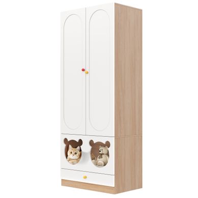 Armoire 80x50x200 Cm Niche Pour Chat Mdf Blanc Couleur Naturelle