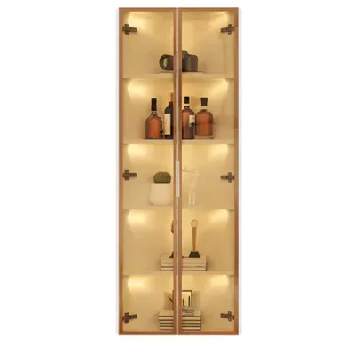 Vitrine D'angle 62x35x160 Cm LED Intégrée Verre Sécurit Mdf Blanc Vitrine D'angle 62x35x160 Cm LED Intégrée Verre Sécurit Mdf Blanc