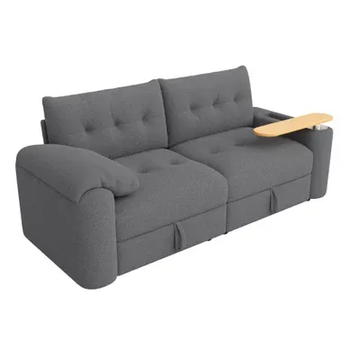 Canapé 2 Places 207.5x80x87 Cm Rangement Teddy Gris Canapé 2 Places 207.5x80x87 Cm Rangement Teddy Gris