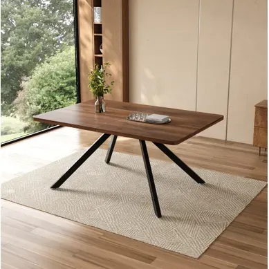 Table À Manger 160x90 Cm Extensible Mdf Naturel Table À Manger 160x90 Cm Extensible Mdf Naturel