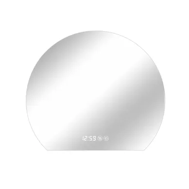 Miroir De Salle De Bain LED Antibuée, Lumière Réglable Verre Métal Argenté Miroir De Salle De Bain LED Antibuée, Lumière Réglable Verre Métal Argenté