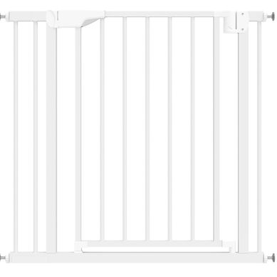 Barriere De Securite 76-89x76 Cm Fermeture Automatique Acier Carbone Blanc Barriere De Securite 76-89x76 Cm Fermeture Automatique Acier Carbone Blanc