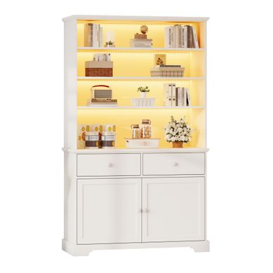 Vitrine 100x38x170 Cm LED, 2 Tiroirs Panneaux De Particules Blanc Vitrine 100x38x170 Cm LED, 2 Tiroirs Panneaux De Particules Blanc