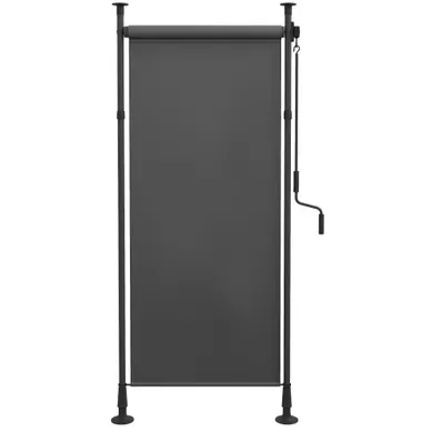 Store Banne Autoportant 120 X 220-310 Cm Gris Foncé