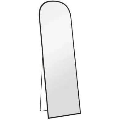 Miroir Pleine Longueur 161,5 X 50 Cm Sur Pied Noir