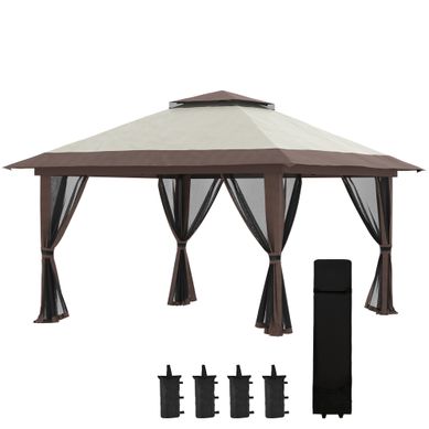 Pavillon Pliant 392 X 392 X 283 Cm Beige