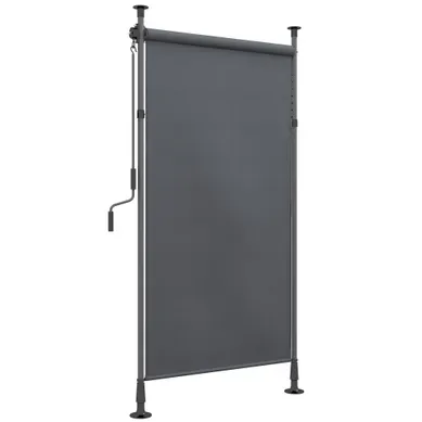 Store Vertical 150 X 220-310 Cm Réglable Avec Manivelle, Gris Foncé