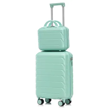 Set De Valises 2 Pièces 55 Cm Avec Trousse 35,6 Cm Vert Menthe Set De Valises 2 Pièces 55 Cm Avec Trousse 35,6 Cm Vert Menthe