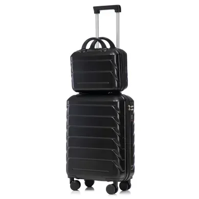 Set De Valise 48 Cm Avec Trousse 36 Cm Noir Set De Valise 48 Cm Avec Trousse 36 Cm Noir