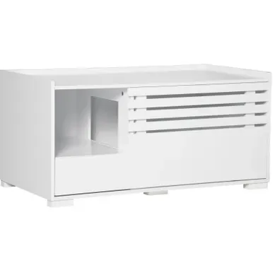 Meuble Pour Chat 90 X 48 X 43,5 Cm Blanc.