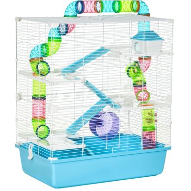 Cage Pour Petits Rongeurs 59 X 36 X 69 Cm Bleu Clair Cage Pour Petits Rongeurs 59 X 36 X 69 Cm Bleu Clair