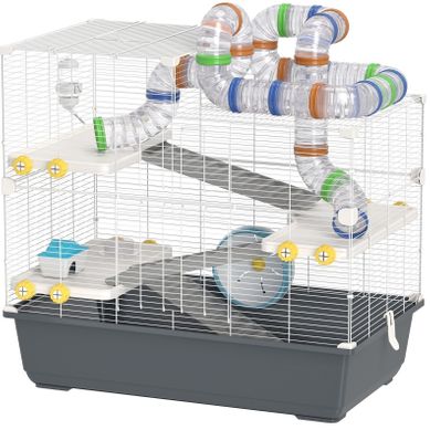 Cage Pour Hamster 4 Niveaux 78 X 45 X 73 Cm Gris Cage Pour Hamster 4 Niveaux 78 X 45 X 73 Cm Gris