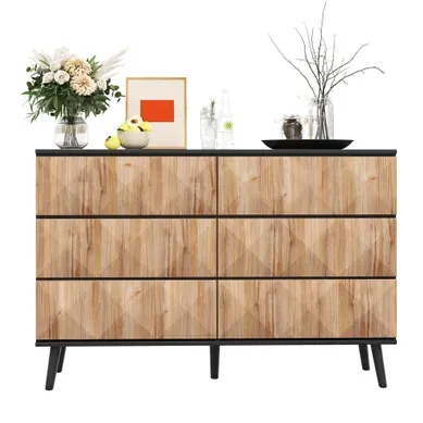 Commode De Rangement 120 X 40 X 85 Cm Noir Et Naturel Commode De Rangement 120 X 40 X 85 Cm Noir Et Naturel