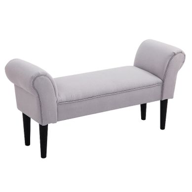 Banc Rembourré Polyvalent 102 X 36 X 51 Cm Gris Banc Rembourré Polyvalent 102 X 36 X 51 Cm Gris