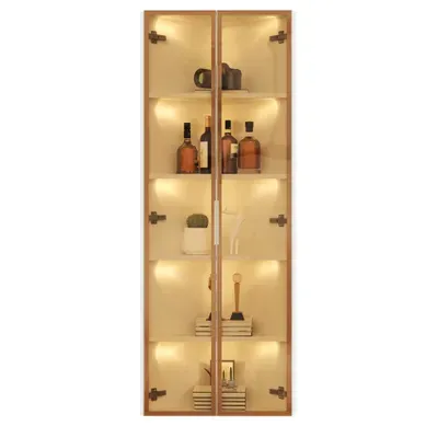 Vitrine D’angle Avec LED 62 X 35 X 160 Cm Blanc Vitrine D’angle Avec LED 62 X 35 X 160 Cm Blanc