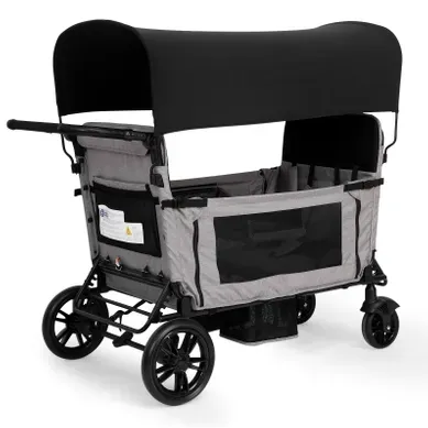 Poussette Pliante 4 Places Convertible En Lit 197,5 X 57 X 33 Cm Gris Clair Poussette Pliante 4 Places Convertible En Lit 197,5 X 57 X 33 Cm Gris Clair