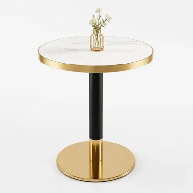 Table D'appoint Ronde 60 Cm Effet Marbre 73,7 Cm Blanc Table D'appoint Ronde 60 Cm Effet Marbre 73,7 Cm Blanc