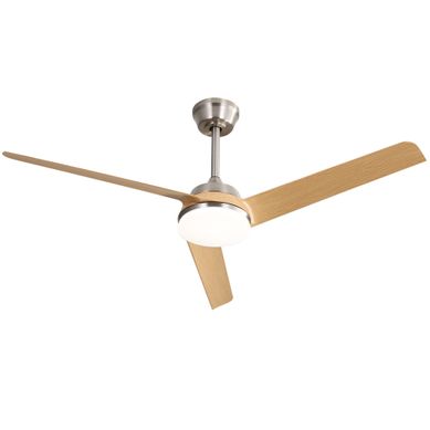Ventilateur De Plafond 132 Cm LED 22 W Dimmable, Télécommande, Corps Nickel Brossé, Pales Abs Ventilateur De Plafond 132 Cm LED 22 W Dimmable, Télécommande, Corps Nickel Brossé, Pales Abs