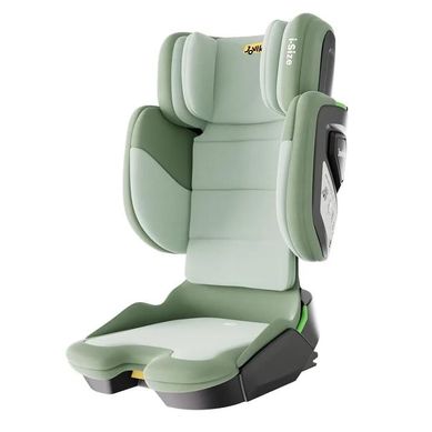 Siège Auto Enfant Pliable I-size R129 100-150 Cm Avec Isofix, Dossier Réglable, Tissu Vert