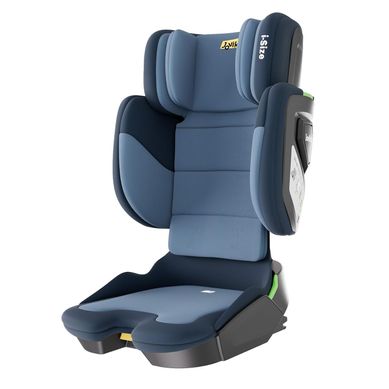 Siège Auto Enfant Pliable I-size R129 Isofix 100-150 Cm, Dossier Réglable, Poignée, Tissu Bleu