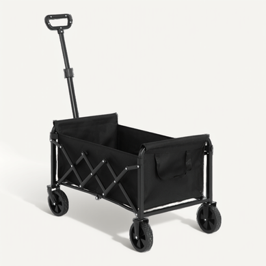 Chariot Pliable Avec Roulettes, Poignée Télescopique Et Roues Amovibles, Noir, 66 × 41 × 45 Cm Chariot Pliable Avec Roulettes, Poignée Télescopique Et Roues Amovibles, Noir, 66 × 41 × 45 Cm