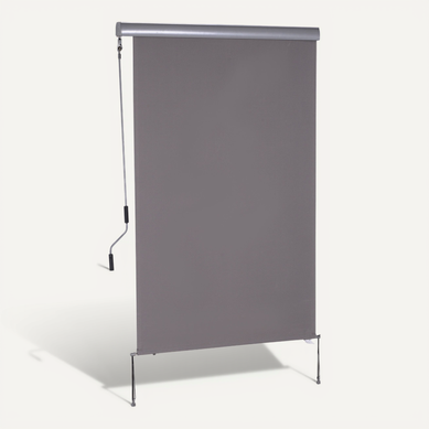 Store Vertical Avec Manivelle, Protection Uv Et Toile Respirante, Gris, 120 × 200 Cm