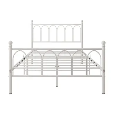Lit Adulte 120 × 200 Cm Avec Rangement Sous Le Lit, LED, Ports USB Et Prise, Blanc