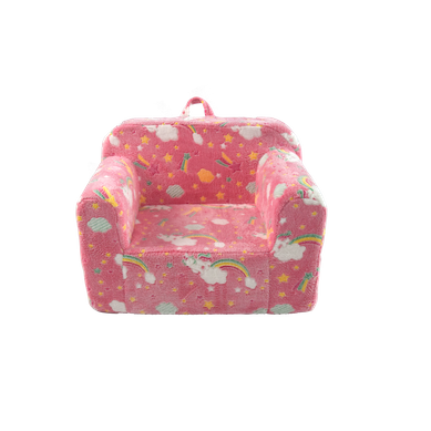 Fauteuil Enfant En Tissu, Avec Accoudoirs Et Housse Amovible, Motif Cartoon, Rose Fauteuil Enfant En Tissu, Avec Accoudoirs Et Housse Amovible, Motif Cartoon, Rose