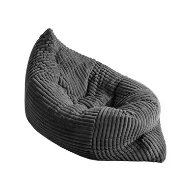 Fauteuil Compressé Convertible En Flanelle, 3 Positions Chaise Canapé Lit, Gris Foncé Fauteuil Compressé Convertible En Flanelle, 3 Positions Chaise Canapé Lit, Gris Foncé
