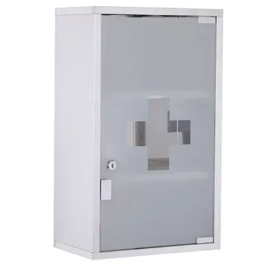 Armoire À Pharmacie Verrouillable 30 X 18 X 50 Cm Argenté Armoire À Pharmacie Verrouillable 30 X 18 X 50 Cm Argenté